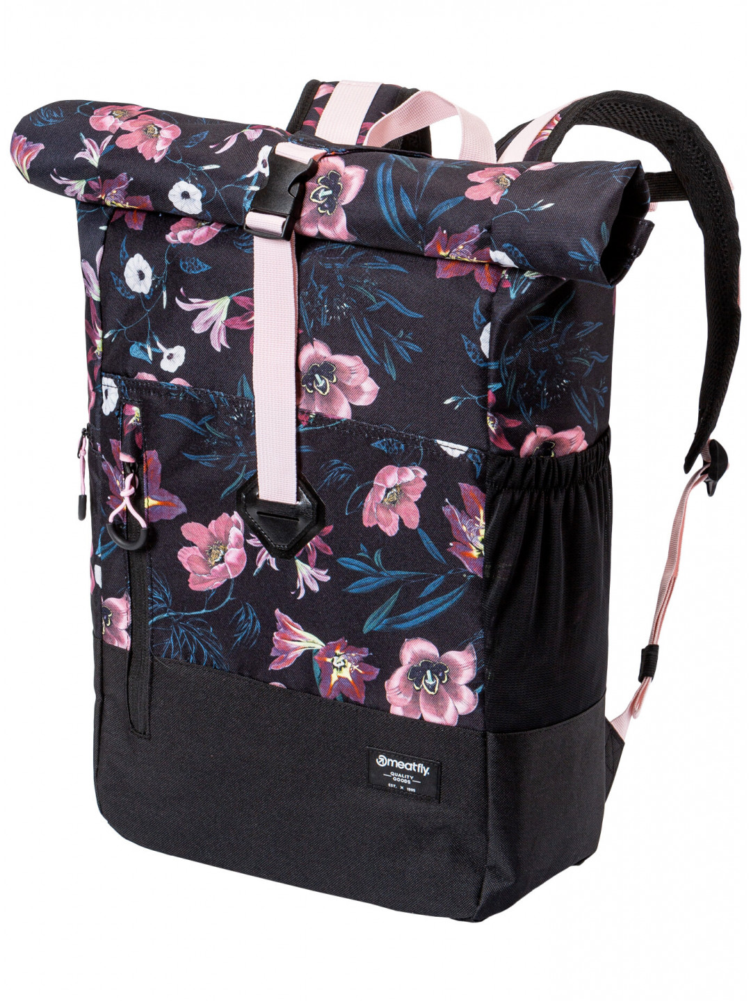 Meatfly batoh Holler Hibiscus Black Black 28 L Mnohobarevná Objem 28 L
